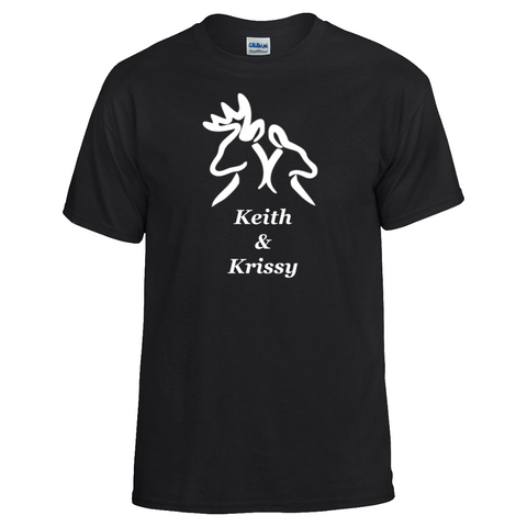 Buck and Doe Personalized with your Names T-shirt - Love Chirp Gifts