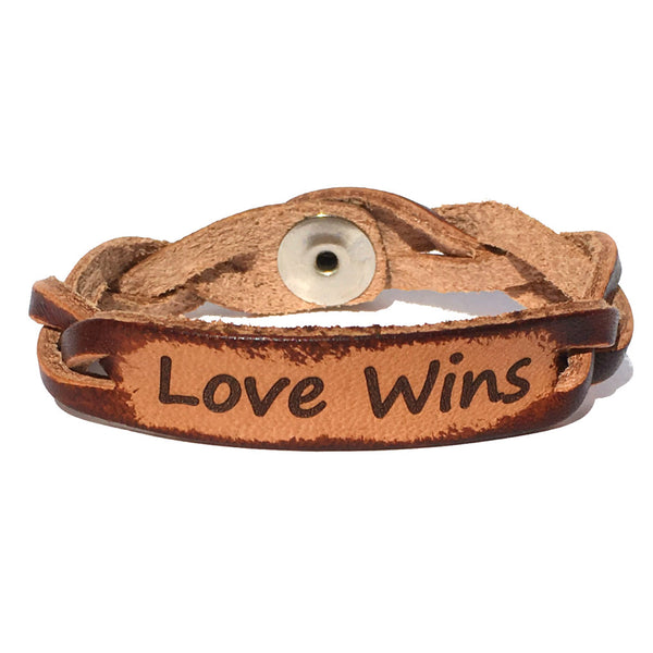 Love Wins Leather Bracelet Love Chirp Gifts