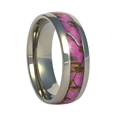 Purple Camo Titanium Ring