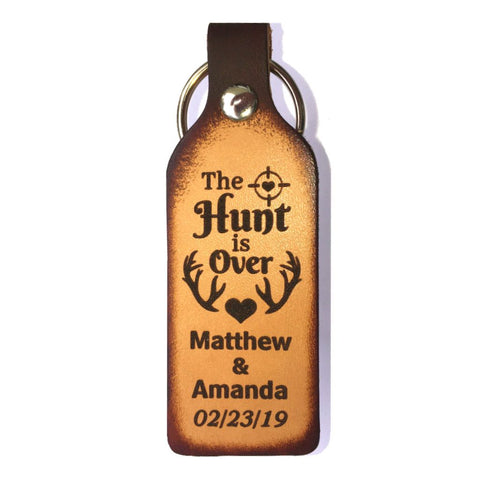The Hunt is Over Leather Keychain