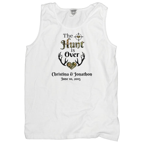The Hunt is Over Heart Personalized with Your Names Tank - Love Chirp Gifts