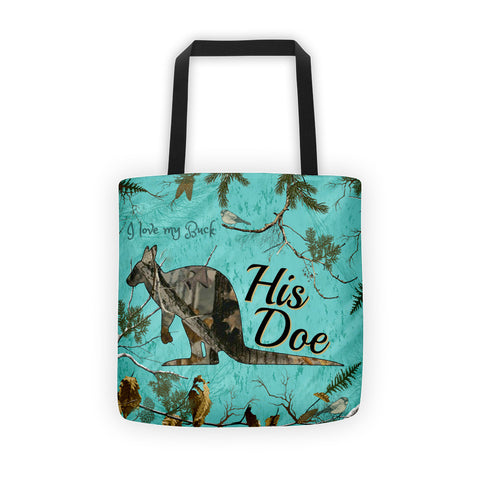 His Doe Kangaroo Camouflage Tote bag - Love Chirp Gifts
