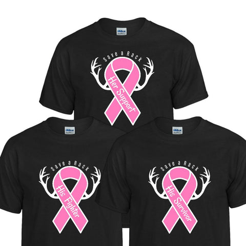Support, Fighter or Survivor Couples T-shirts - Love Chirp Gifts