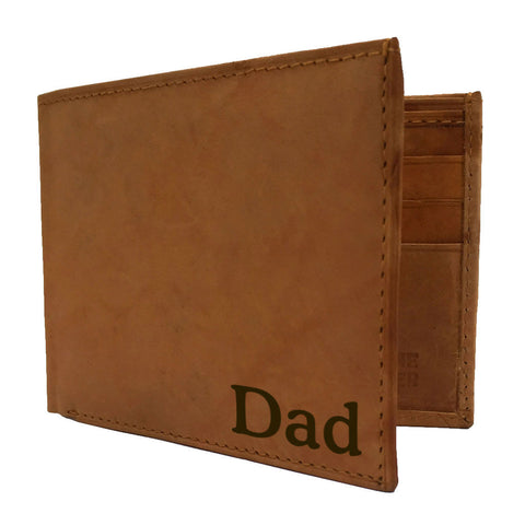 Bi-Fold Mens Leather Wallet - Love Chirp Gifts
