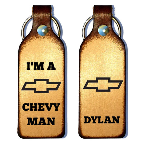 I'm a Chevy Man Leather Keychain