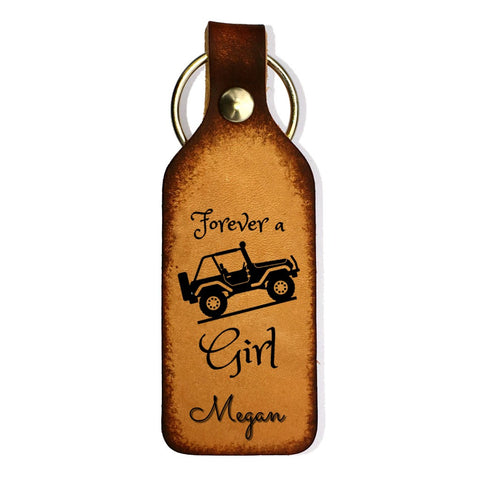 Forever a Jeep Girl with Free Customization Keychain - Love Chirp Gifts