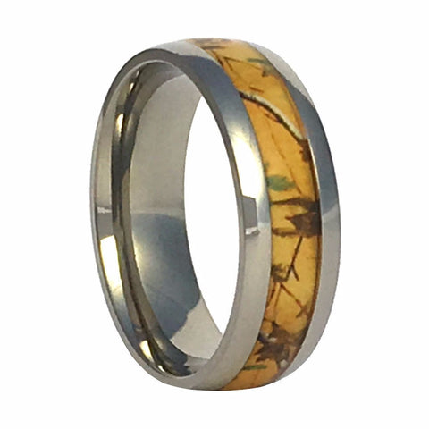 Gold Camo Titanium Ring - Love Chirp Gifts