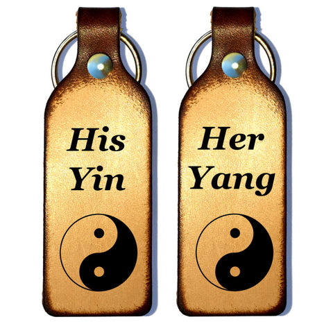His Yin Her Yang Couples Keychain Set
