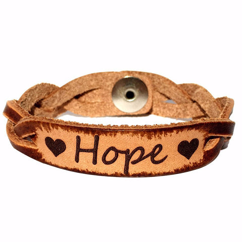 Hope Leather Bracelet - Love Chirp Gifts