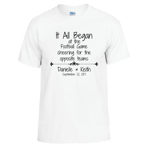 It All Began Personalized Unisex T-shirt - Love Chirp Gifts