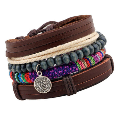The Lori Stacked Leather Bracelet - Love Chirp Gifts
