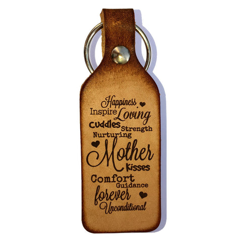 Mother Leather Keychain - Love Chirp Gifts