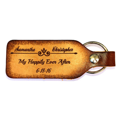 My Happily Ever After Leather Keychain - Love Chirp Gifts