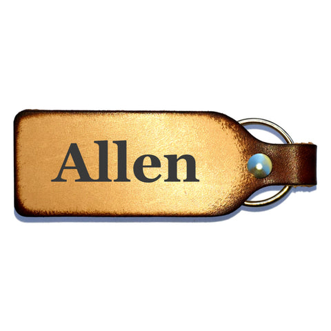 Custom Name Leather Keychain - Love Chirp Gifts