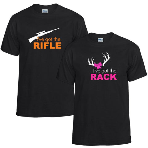 Rifle and Rack Couples Unisex T-shirt - Love Chirp Gifts