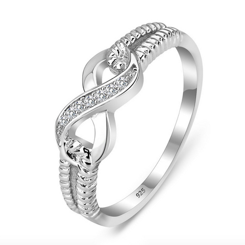 The Kayla Sterling Silver Infinity Ring - Love Chirp Gifts