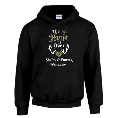 The Hunt is Over Personalized with Your Names Hoodie - Love Chirp Gifts