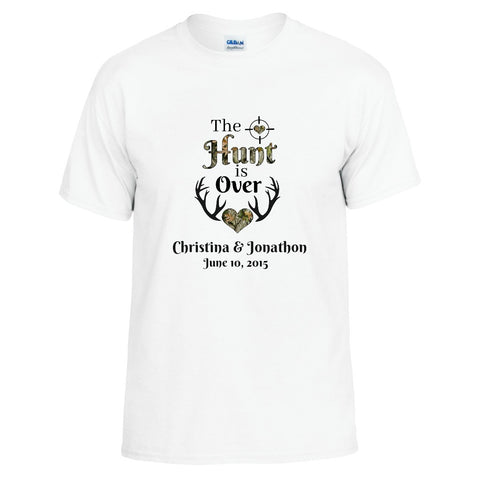 The Hunt is Over Personalized with Your Names Unisex T-shirt - Love Chirp Gifts