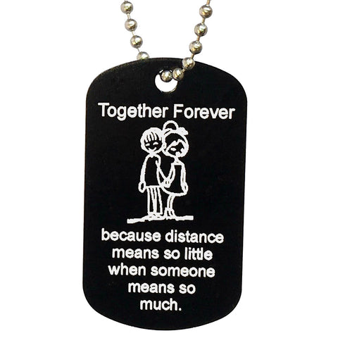 Together Forever Dog Tag Necklace - Love Chirp Gifts