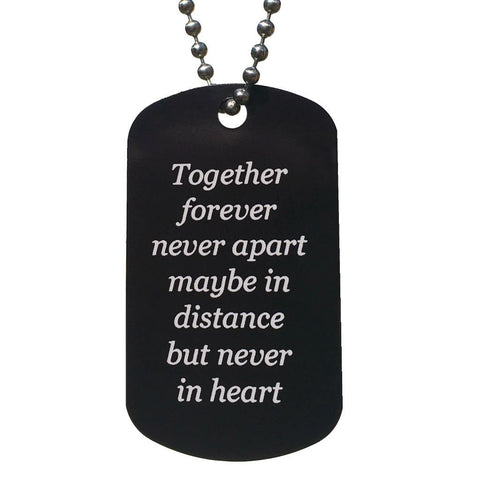 Together Forever Never Apart Dog Tag Necklace