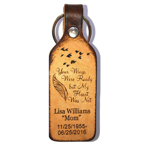 Your Wings Were Ready Leather Keychain - Love Chirp Gifts