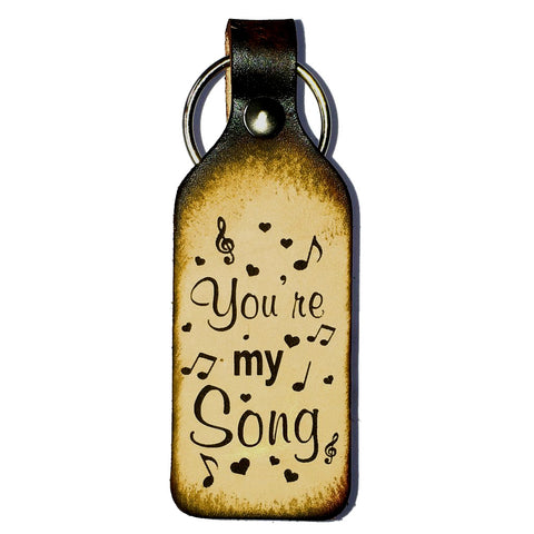 You're My Song Leather Keychain - Love Chirp Gifts