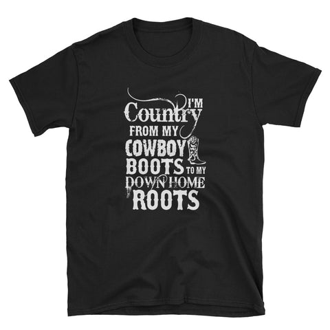 Country from Boots to Roots Unisex T-Shirt - Love Chirp Gifts