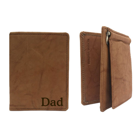 Mens Leather Money Clip